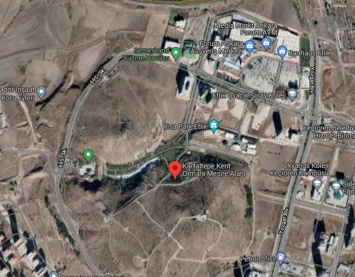 kartaltepe mesire alanı yol tarifi